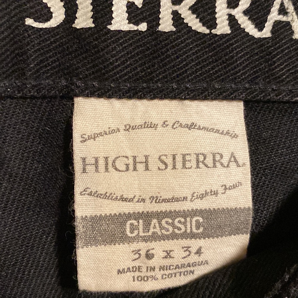 🛑LAST CHANCE🛑 HIGH SIERRA Black Jeans 36x34 BUY NOW - Picture 4 of 5